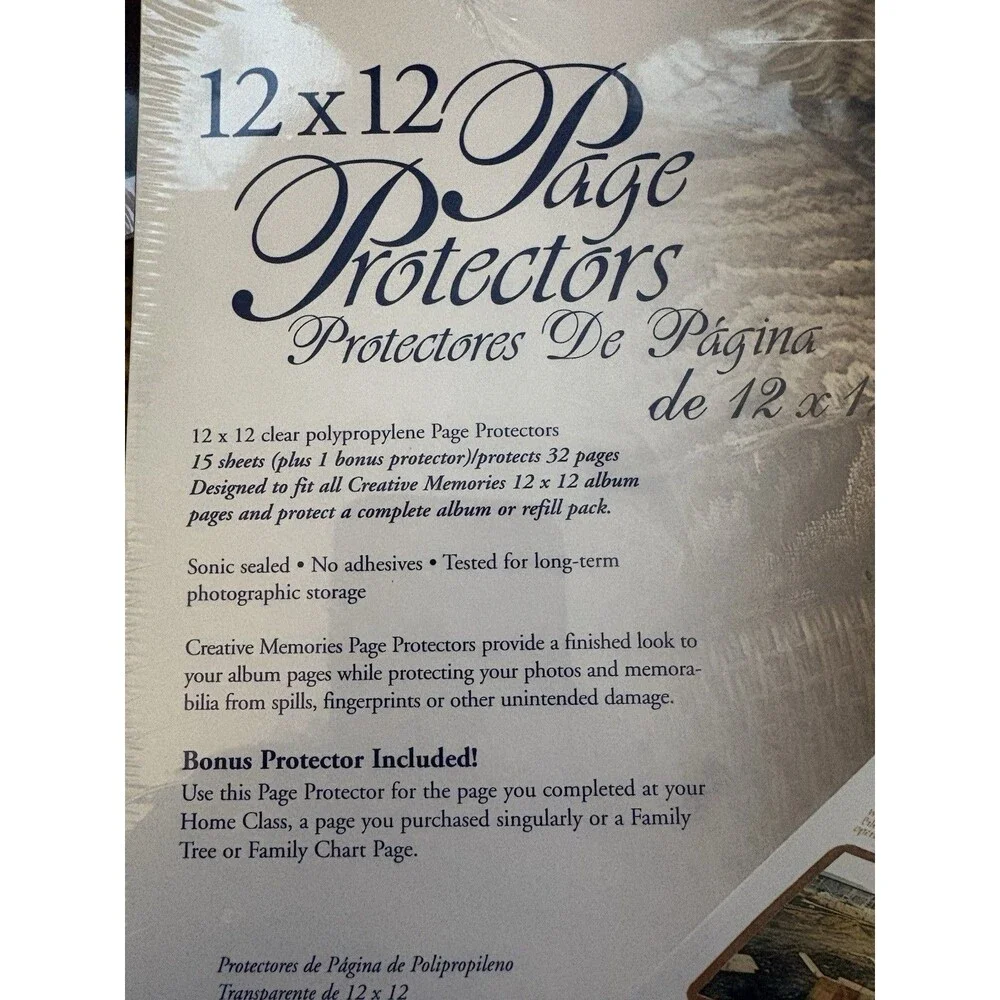 Creative Memories 12 X 12 Page Protectors 4 Packs of 16 Old Original Style New!